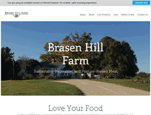 Tablet Screenshot of brasenhillfarm.com